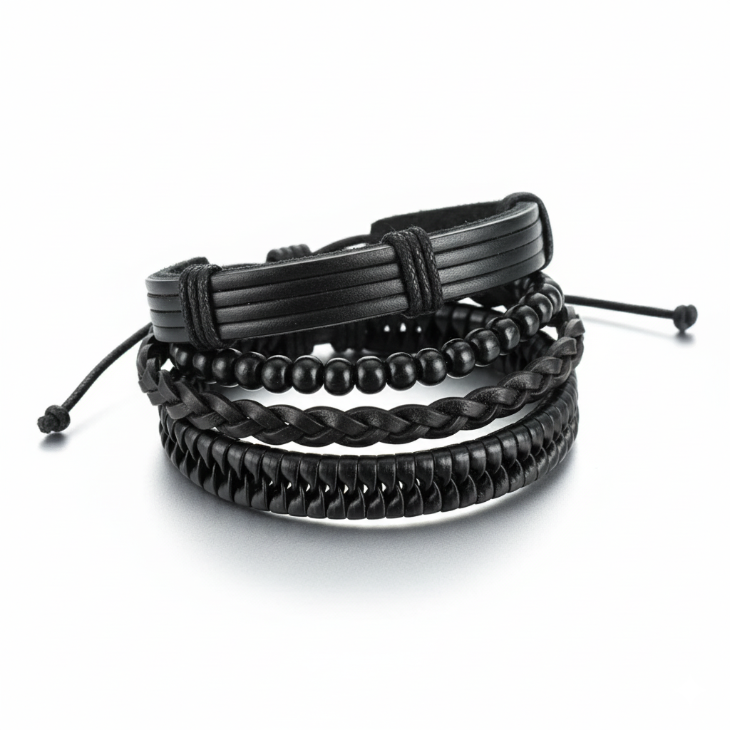 Pulseira de Couro Espírito Viking