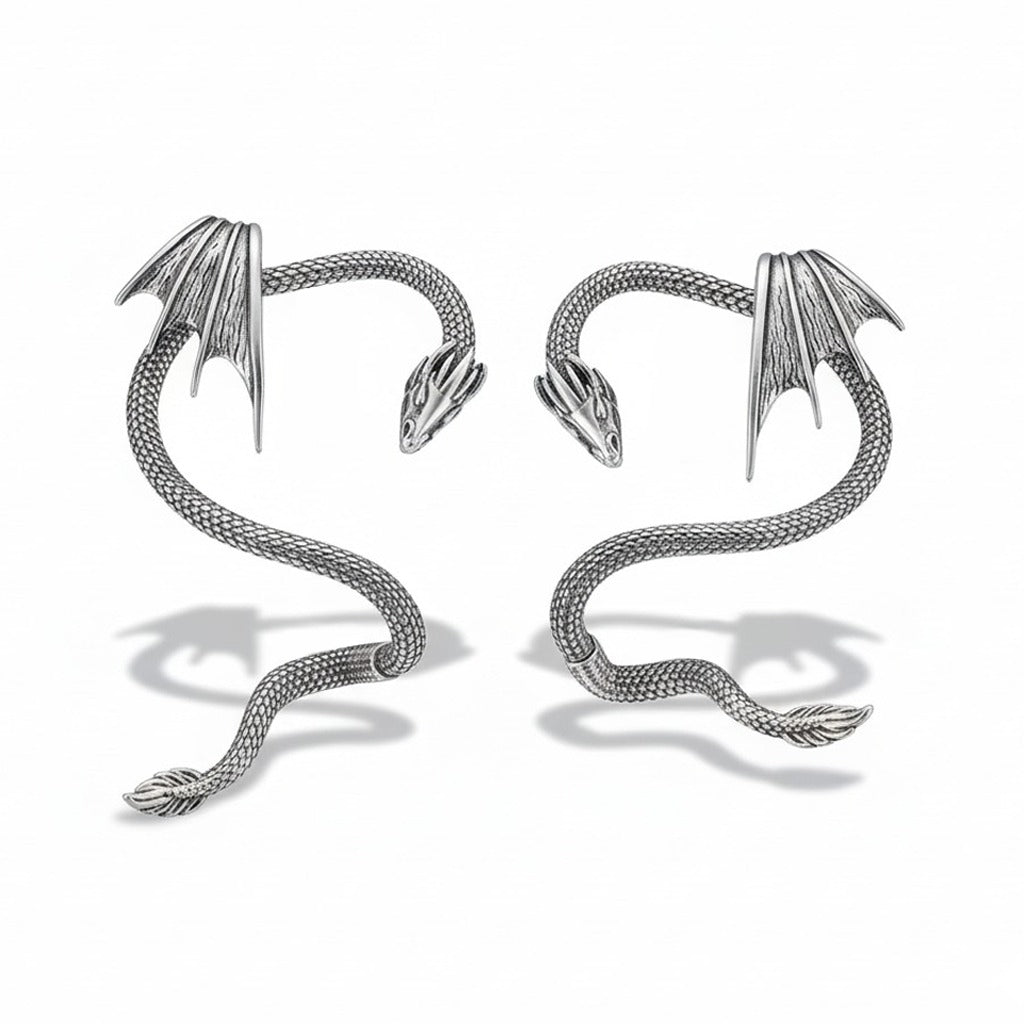 Dragão Alado - Brinco Estilo Ear Cuff
