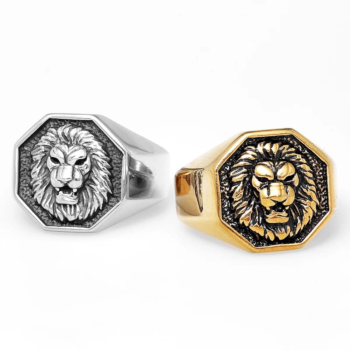 Anel de Leão em Aço Inoxidável ring Tesouros Vikings