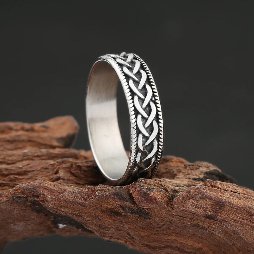 Anel Nó Celta em Aço Inoxidável Ring Tesouros Vikings