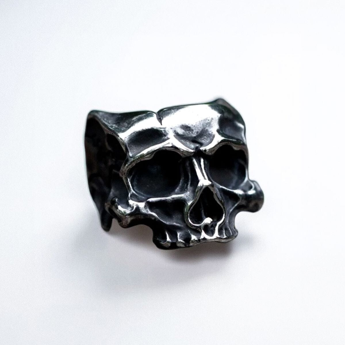 Anel Warrior Skull em Aço Inoxidável Ring Tesouros Vikings