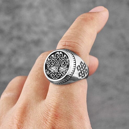 Anel Yggdrasil em Aço Inoxidável Ring Tesouros Vikings