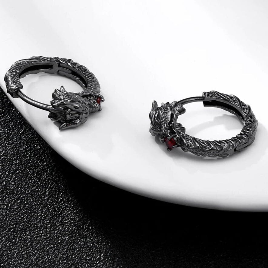 BALERION - Brincos de Dragão em Aço BALERION - Brincos de Dragão em Aço Tesouros Vikings