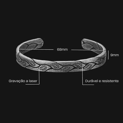 Bracelete Freya em Aço Inoxidável Bracelet Tesouros Vikings