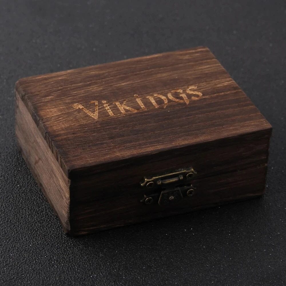 Brinde: Porta-Joias Tesouros Vikings em Madeira Gift Tesouros Vikings