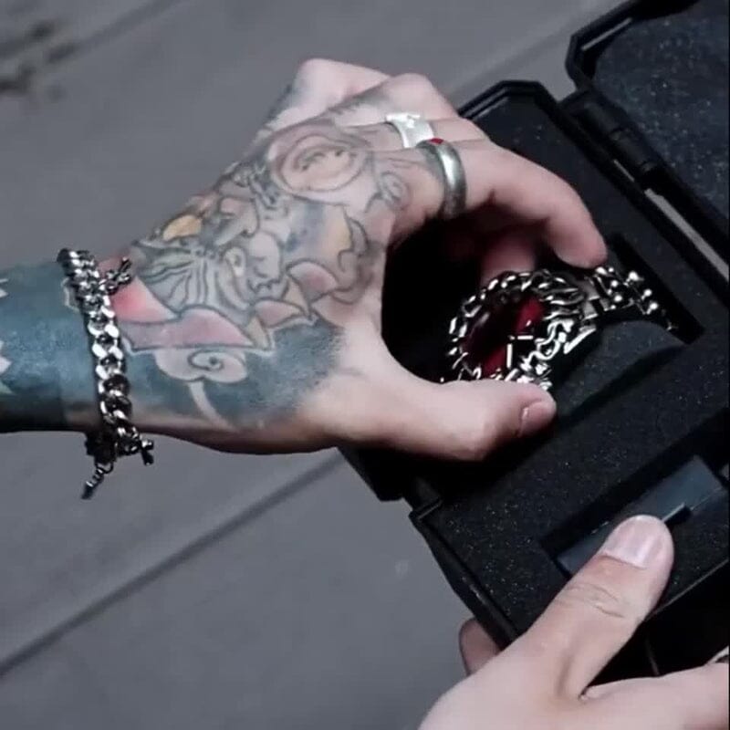 Dragon Scale – Relógio Viking em Aço Relógio Tesouros Vikings