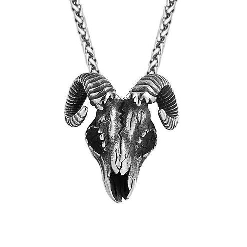 Goat Skull - Colar em Aço Inoxidável