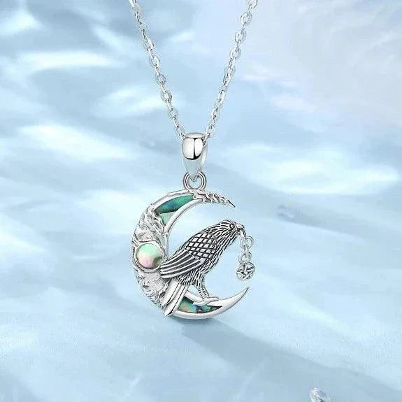 HUGNIN - Colar de Corvo em Prata 925 Necklace Tesouros Vikings