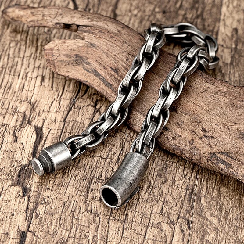 KVASIR - Pulseira Masculina em Aço Inoxidável Bracelet Tesouros Vikings