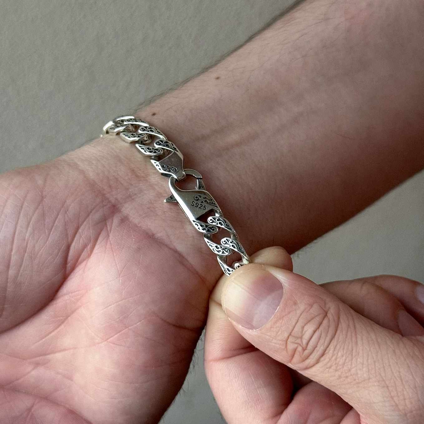 Pulseira Asgard em Prata 925 Bracelet Tesouros Vikings