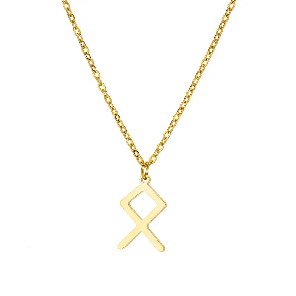 Runas Vikings - Colar de Runas em Aço Inoxidável Necklace Tesouros Vikings
