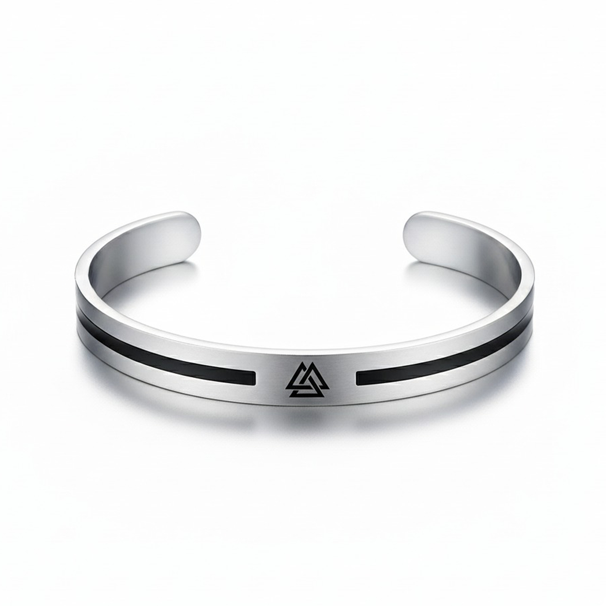 Bracelete Masculino Valknut em Aço Inoxidável