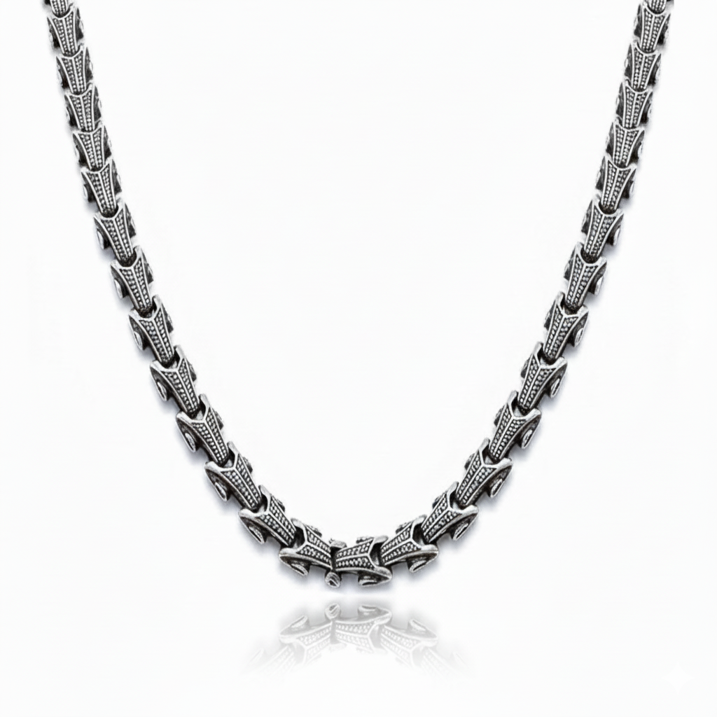 Colar Masculino Ouroboros Aço Inoxidável