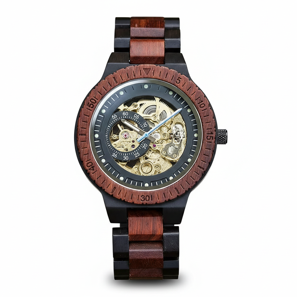 Relógio Drakkar Gear em Madeira