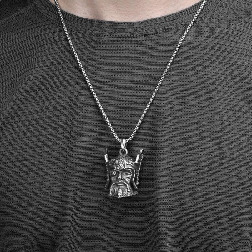 Allfather - Colar Odin em Aço Inoxidável Necklace Tesouros Vikings