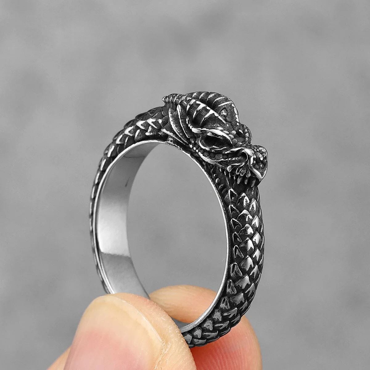 Anel Fáfnir em Aço Inoxidável Ring Tesouros Vikings