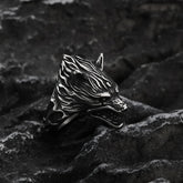 Anel Lobo do Norte em Aço Inoxidável Ring Tesouros Vikings