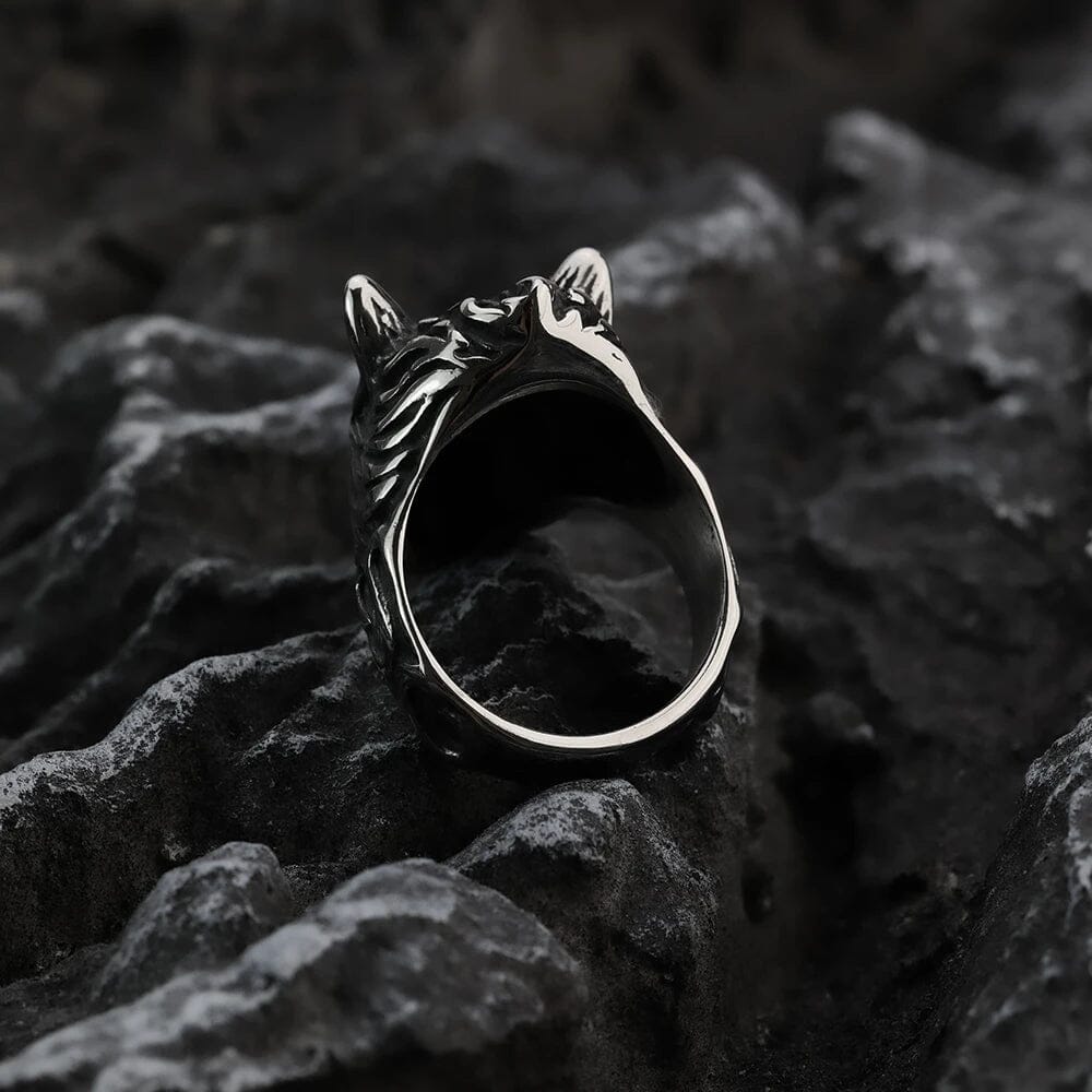 Anel Lobo do Norte em Aço Inoxidável Ring Tesouros Vikings