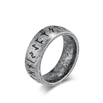 Anel Masculino de Runas Vikings em Aço Inoxidável ring Tesouros Vikings