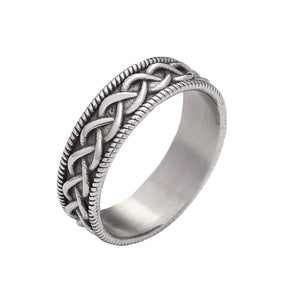 Anel Nó Celta em Aço Inoxidável Ring Tesouros Vikings