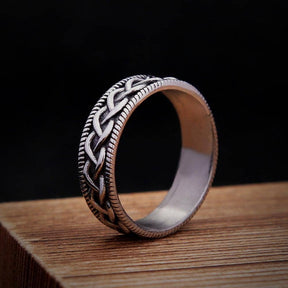 Anel Nó Celta em Aço Inoxidável Ring Tesouros Vikings
