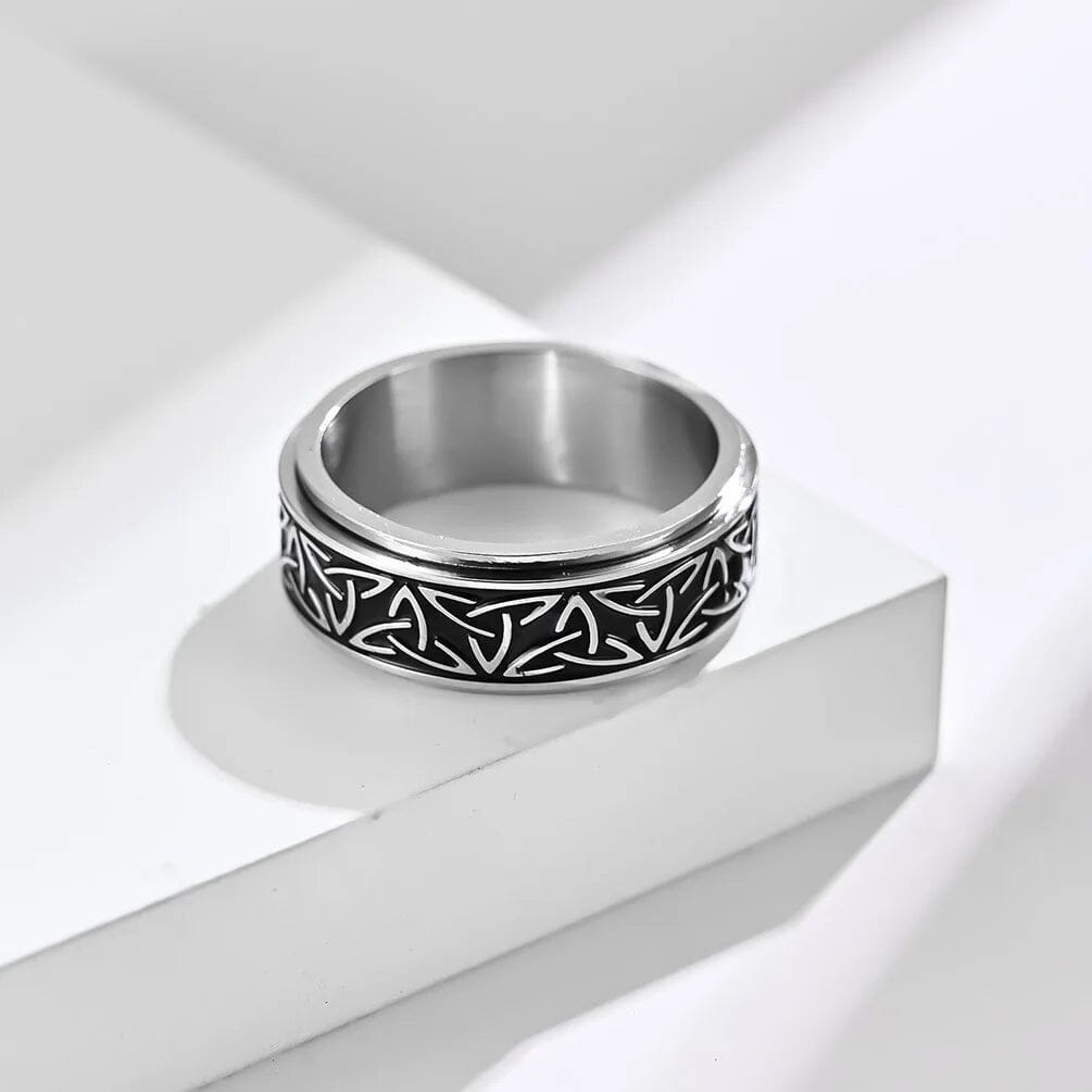 Anel Spinner Celta em Aço Inoxidável Ring Tesouros Vikings