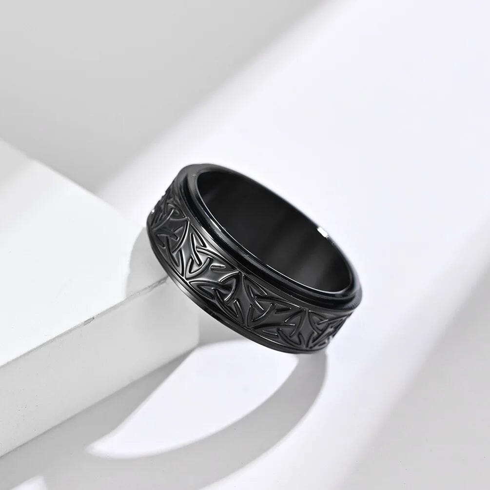 Anel Spinner Celta em Aço Inoxidável Ring Tesouros Vikings