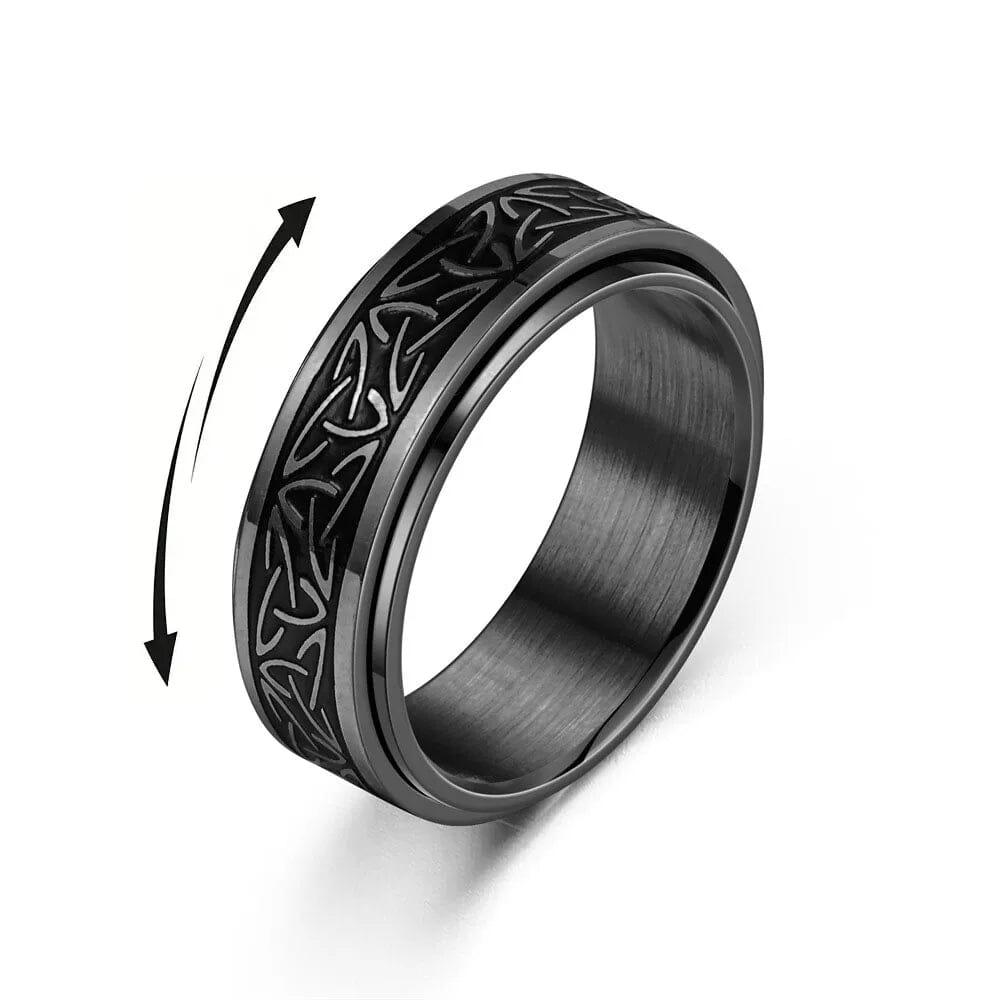 Anel Spinner Celta em Aço Inoxidável Ring Tesouros Vikings
