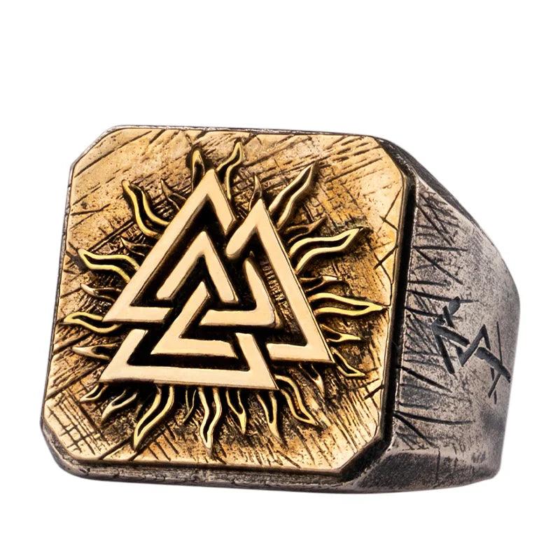 Anel Valknut em Prata 925 - Tamanho Ajustável ring Tesouros Vikings