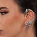 BAT WINGS em Prata 925 Brinco Estilo Ear Cuff earrings Tesouros Vikings