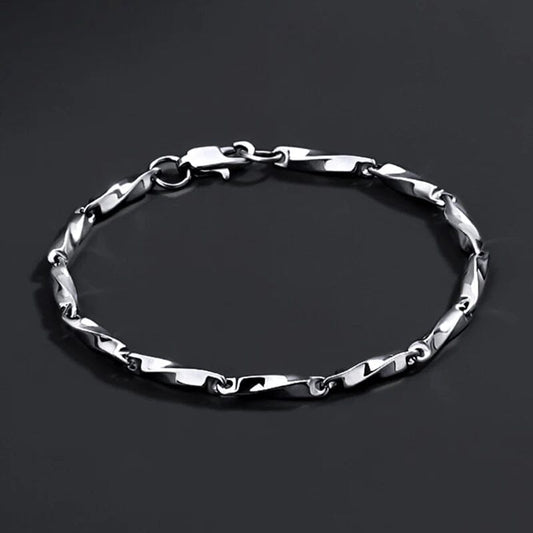 BIFROST - Pulseira Masculina em Aço Inoxidável Bracelet Tesouros Vikings