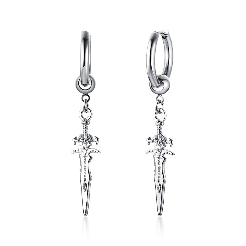 Brinco de Espada Erik Sword em Aço Inoxidável Earrings Tesouros Vikings