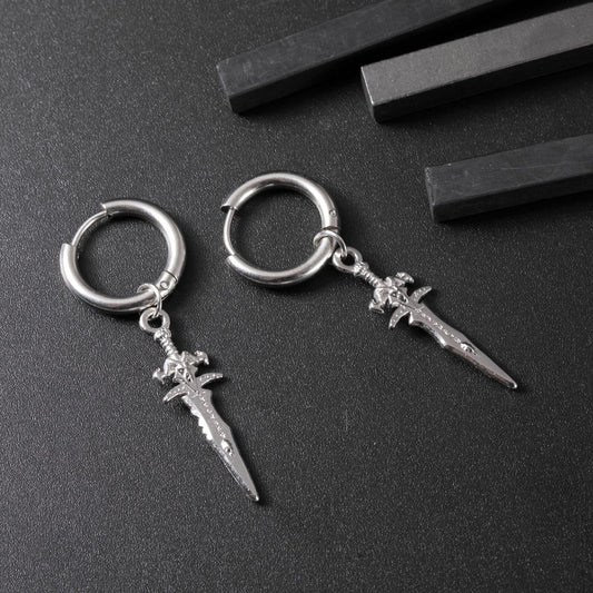 Brinco de Espada Erik Sword em Aço Inoxidável Earrings Tesouros Vikings