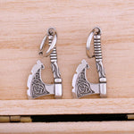 Brinco De Machado Viking Em Aço Inoxidável Earrings Tesouros Vikings