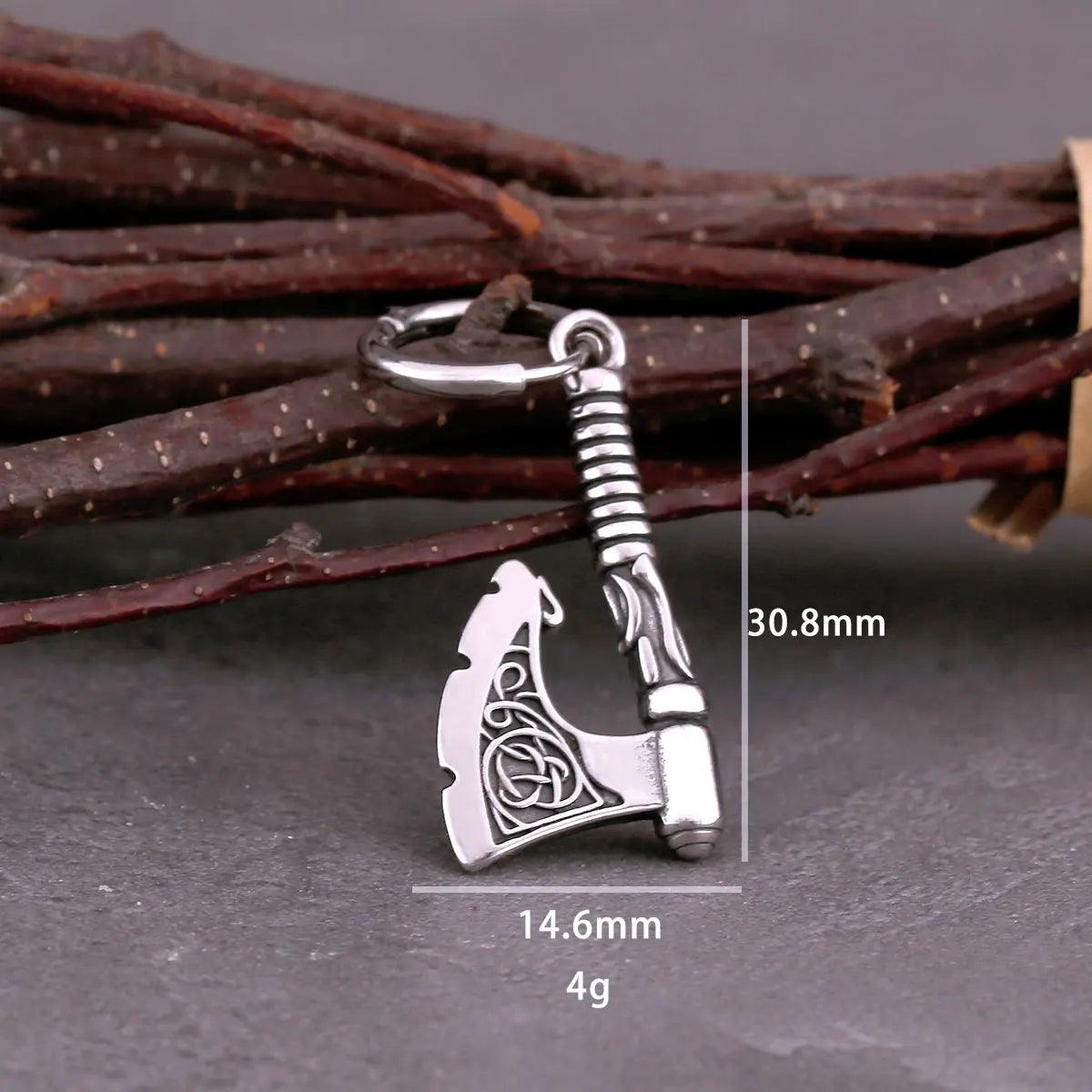 Brinco De Machado Viking Em Aço Inoxidável Earrings Tesouros Vikings