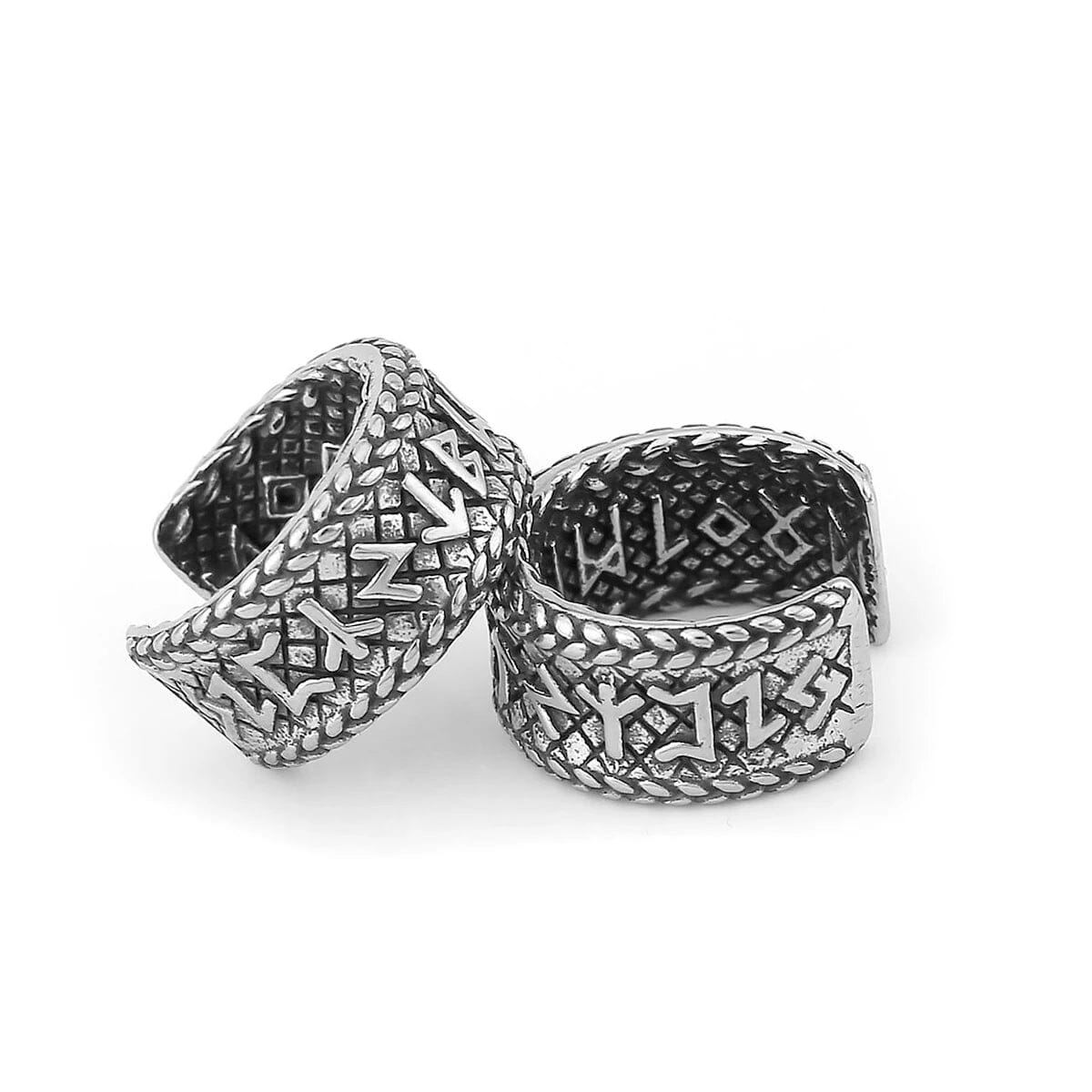 Brinco Ear Cuff Rúnico em Prata Envelhecida – Ajustável earrings Tesouros Vikings