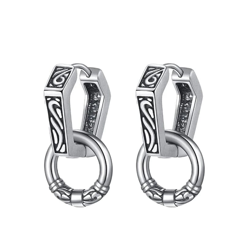 Brinco Viking Entrelaçado em Aço Inoxidável earrings Tesouros Vikings