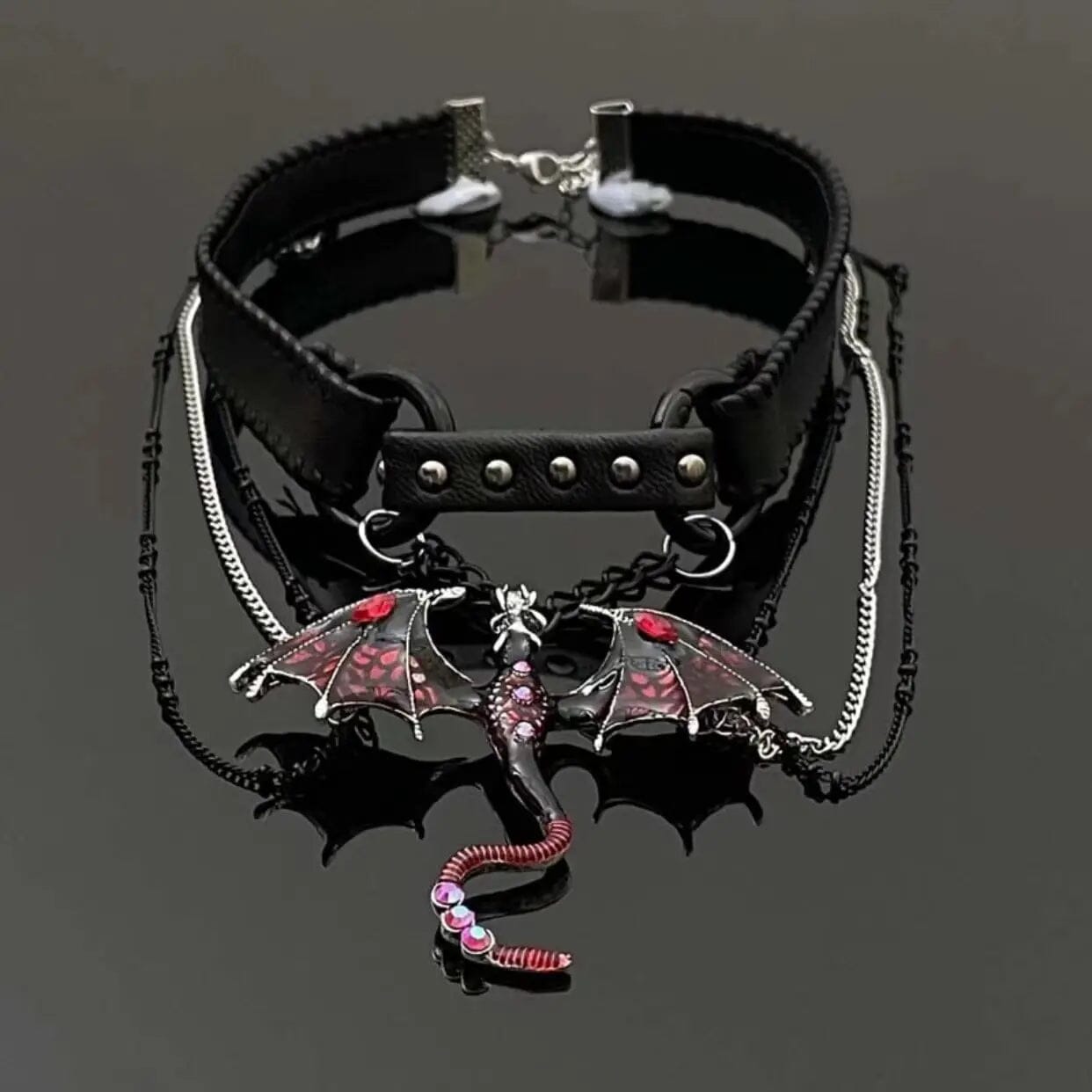 Choker Dragão de Sangue Necklace Tesouros Vikings