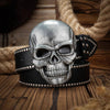 Cinto de Couro Skeleton Skull Cinto de Couro Skeleton Skull Tesouros Vikings