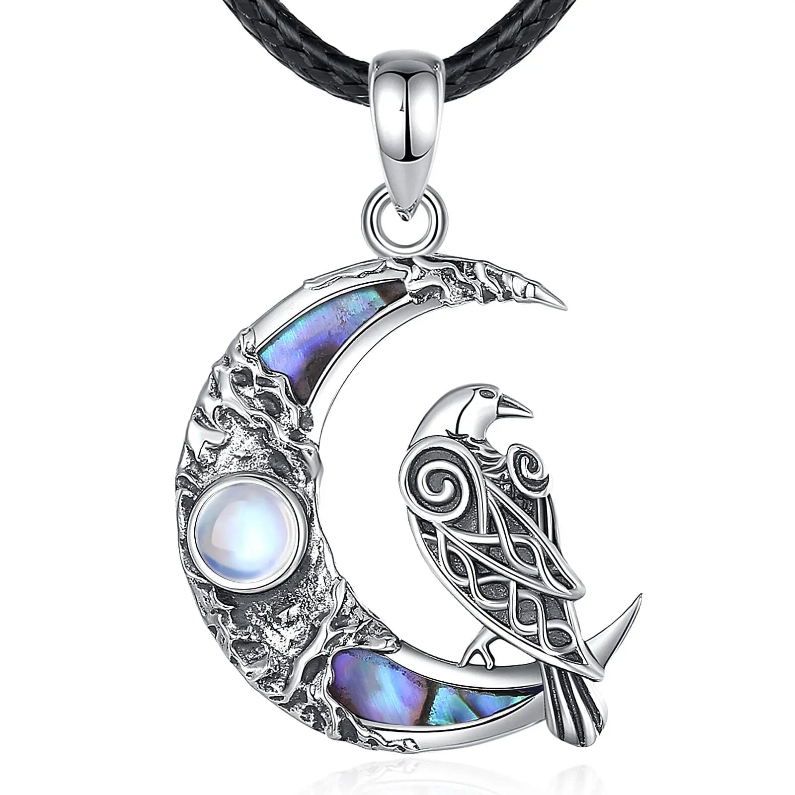 Colar de Corvo Munin em Prata 925 Necklace Tesouros Vikings