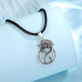Colar Dragão Nórdico em Prata 925 Necklace Tesouros Vikings