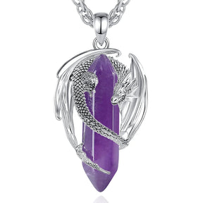 Colar Dragão Prismático Banhado em Prata 925 Necklace Tesouros Vikings