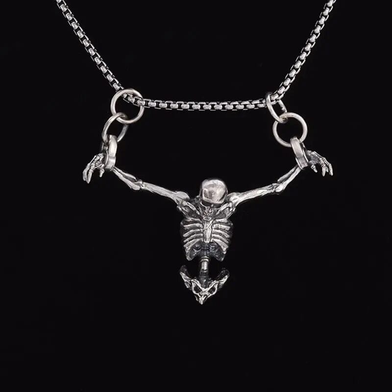 Colar Esqueleto Acorrentado Necklace Tesouros Vikings