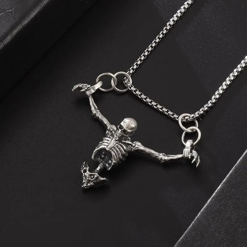 Colar Esqueleto Acorrentado Necklace Tesouros Vikings