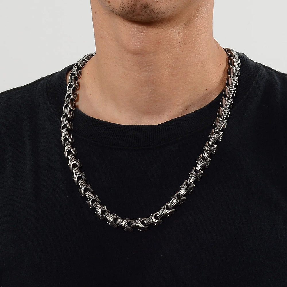 Colar Masculino Ouroboros Aço Inoxidável