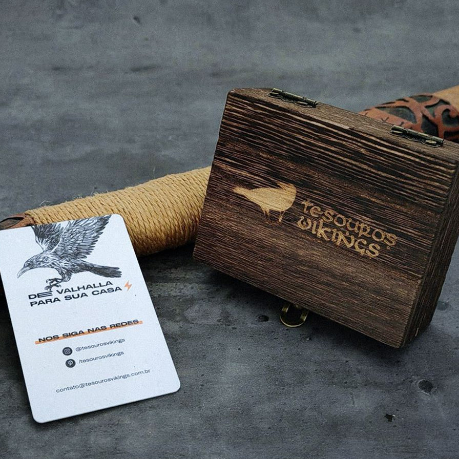 Colar Masculino SIGURD em Aço Inoxidável Necklace Tesouros Vikings