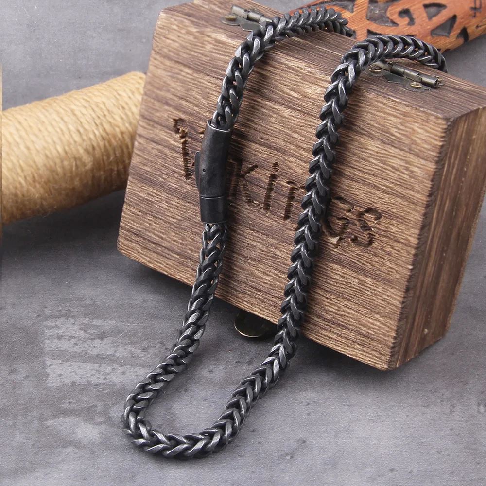 Colar Masculino SIGURD em Aço Inoxidável Necklace Tesouros Vikings