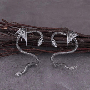 Dragão Alado - Brinco Estilo Ear Cuff earrings Tesouros Vikings