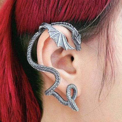 Dragon Lord - Brinco Estilo Ear Cuff Earrings Tesouros Vikings