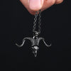 Evil Goat Skull - Colar em Aço Inoxidável Necklace Tesouros Vikings